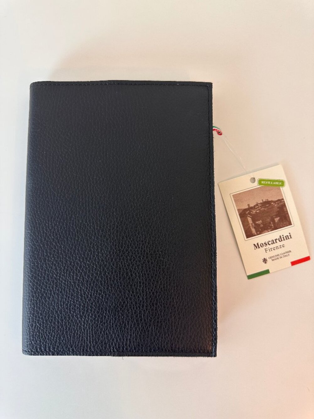 Pratesia Florence Black Leather Traveler Journal Notebook 9" x 6"